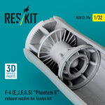 F-4 (E, J, F, G, S) Phantom II exhaust nozzles for Tamiya kit (3D Printed) (1/32) - Image 3