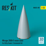 Mirage 2000-5 nose cone for Kitty Hawk / Zimimodel kit (3D Printed) (1/32)