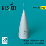 Mirage 2000N nose cone for Kitty Hawk / Zimimodel kit (3D Printed) (1/32) - Image 2