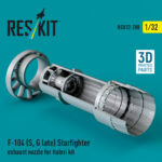 F-104 (S, G late) Starfighter exhaust nozzle for Italeri kit (3D Printed) (1/32)
