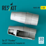 Su-27 Flanker exhaust nozzles for Trumpeter kit (3D Printed) (1/32) - Image 3