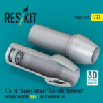 F/A-18 Super Hornet/EA-18G Growler exhaust nozzles type 1 for Trumpeter kit (3D Printed) (1/32)