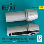 F/A-18 Super Hornet/EA-18G Growler exhaust nozzles type 1 for Trumpeter kit (3D Printed) (1/32) - Image 2