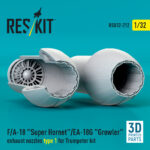 F/A-18 Super Hornet/EA-18G Growler exhaust nozzles type 1 for Trumpeter kit (3D Printed) (1/32) - Image 3