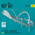 F-35 (A/C) Lightning II open canopy frame for Trumpeter kit (3D Printed) (1/32) - Image 2