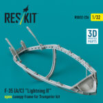 F-35 (A/C) Lightning II open canopy frame for Trumpeter kit (3D Printed) (1/32) - Image 3