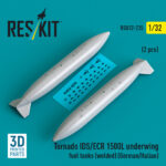 Tornado IDS/ECR 1500L underwing fuel tanks (welded) (German AF / Italian AF) (2 pcs) (3D Printed) (1/32)