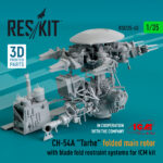 CH-54A Tarhe folded main rotor with blade fold restraint systems for ICM kit (3D Printed) (1/35)
