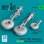 CH-54A Tarhe landing gear (IN FLIGHT) with wheels set for ICM kit (3D Printed) (1/35) - Image 2