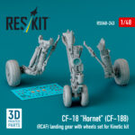 CF-18 Hornet (CF-188) (RCAF) landing gear with wheels set for Kinetic kit (3D Printed) (1/48) - Image 2
