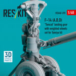 F-14 (A,B,D) "Tomcat" landing gear with weighted wheels set for Tamiya kit (Resin & 3D Printed) (1/48) - Image 2