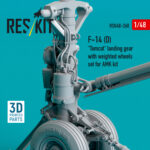 F-14 (D) "Tomcat" landing gear with weighted wheels set for AMK kit (Resin & 3D Printed) (1/48) - Image 3