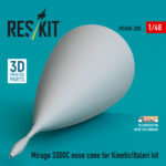 Mirage 2000C nose cone for Kinetic/Italeri kit (3D Printed) (1/48) - Image 3