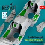 Rafale B cockpit (Basic edition with 3D decals) for Revell/Academy kit (3D Printed) (1/48) - Image 3