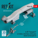 A-7E "Corsair II" air intakes, wheel bays, landing gear, wheels for Hasegawa kit (3D Printed) (1/48) - Image 2