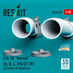 F/A-18 Hornet (A, B, C, D & CF-18) air intakes for Kinetic kit (3D Printed) (1/48) - Image 3