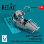 A-7E Corsair II cockpit late version (Basic edition with 3D decals) for Hasegawa kit (3D Printed) (1/48)