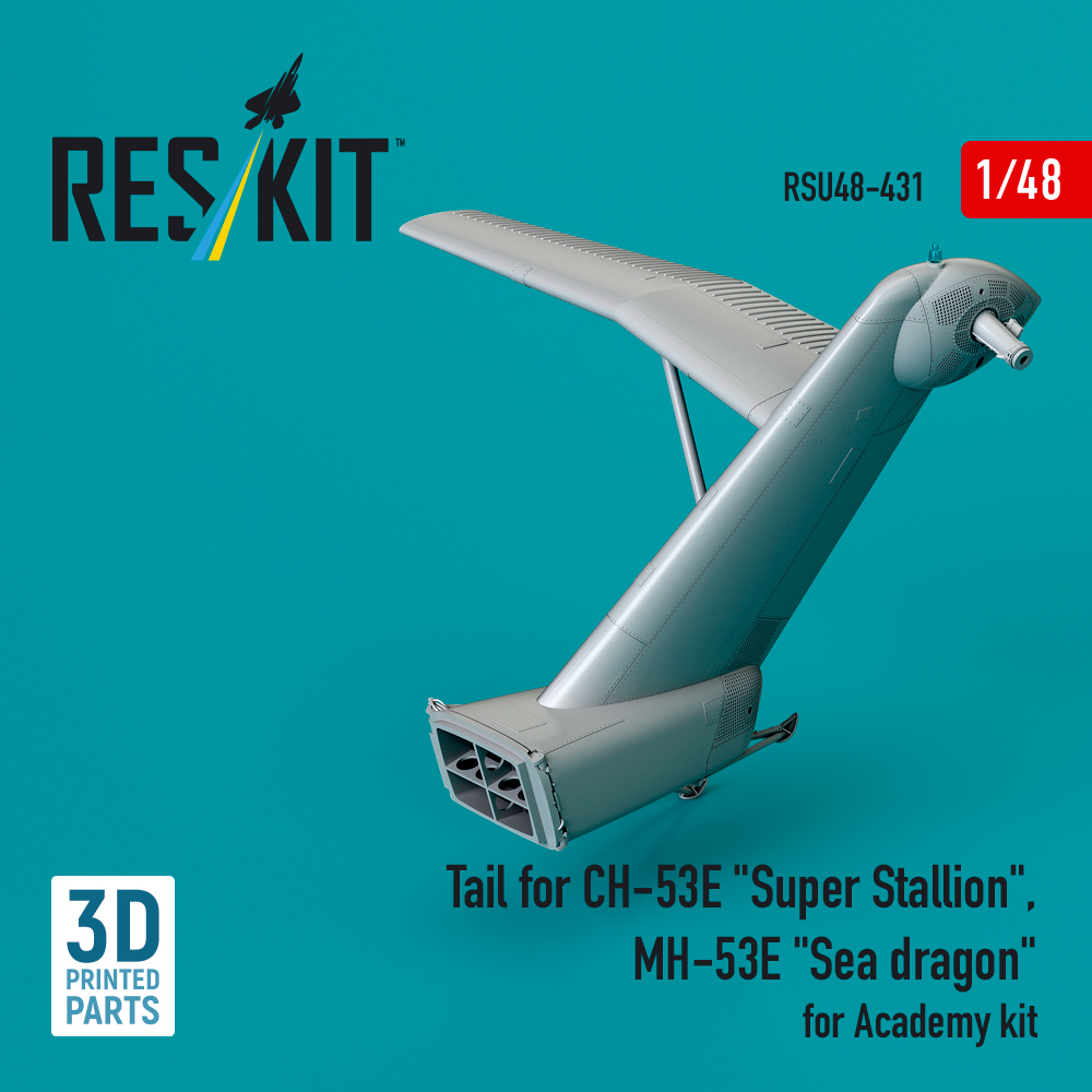 rsu48-0431_1 Tail for CH-53E Super Stallion, MH-53E Sea dragon for Academy kit (3D printed) (1/48) - Image 1