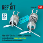 PBY-5/5A/ OA-10A "Catalina" propellers, engines & cowlings (closed engines bay) for Revell/Monogram/Hasegawa kit (3D Printed) (1/48)