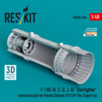 F-104 (A, C, D, J, G) "Starfighter" exhaust nozzle for Kinetic/Eduard (#11169 The Zipper) kit (3D Printed) (1/48)