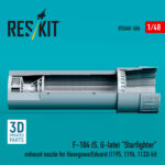 F-104 (S, G-late) "Starfighter" exhaust nozzle for Hasegawa/Eduard (1195, 1196, 1133) kit (3D Printed) (1/48) - Image 2