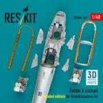 Rafale B cockpit cockpit (Detailed edition) for Revell/Academy kit (3D Printed) (1/48) - Image 3