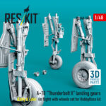 A-10 "Thunderbolt II" landing gears (Early & Late) (in flight) with wheels set for HobbyBoss kit (3D Printed) (1/48) - Image 2