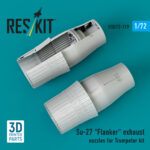 Su-27 Flanker exhaust nozzles for Trumpeter kit (3D Printed) (1/72)