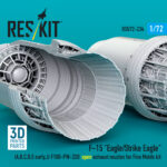 F-15 "Eagle/Strike Eagle" (A,B,C,D,E early,J) F100-PW-220 open exhaust nozzles for Fine Molds kit (3D Printed) (1/72) - Image 2
