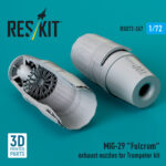 MiG-29 Fulcrum exhaust nozzles for Trumpeter kit (3D Printed) (1/72) - Image 2