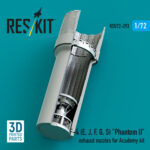F-4 (E, J, F, G, S) Phantom II exhaust nozzles for Academy kit (3D Printed) (1/72) - Image 3