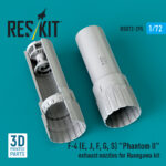 F-4 (E, J, F, G, S) Phantom II exhaust nozzles for Hasegawa kit (3D Printed) (1/72)