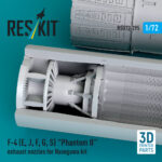 F-4 (E, J, F, G, S) Phantom II exhaust nozzles for Hasegawa kit (3D Printed) (1/72) - Image 3