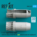 F‑15 Eagle/Strike Eagle (A, B, C, D, E early, J) F100-PW-220 open exhaust nozzles for Academy kit (3D Printed) (1/72) - Image 2