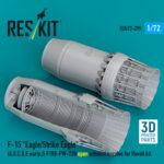F‑15 Eagle/Strike Eagle (A, B, C, D, E early, J) F100-PW-220 open exhaust nozzles for Revell kit (3D Printed) (1/72)