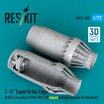 F‑15 Eagle/Strike Eagle (A, B, C, D, E early, J) F100-PW-220 closed exhaust nozzles for Revell kit (3D Printed) (1/72)