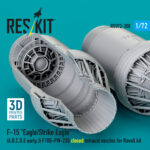 F‑15 Eagle/Strike Eagle (A, B, C, D, E early, J) F100-PW-220 closed exhaust nozzles for Revell kit (3D Printed) (1/72) - Image 2