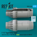 F-15 Eagle/Strike Eagle (A,B,C,D,E early,J) F100-PW-220 closed exhaust nozzles for GWH kit (3D Printed) (1/72) - Image 3