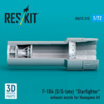F-104 (S/G-late) Starfighter exhaust nozzle for Hasegawa kit (3D Printed) (1/72) - Image 2