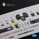 Chinese FC-1 Fierce Dragon interior 3D decals for Trumpeter kit (1/72) - Image 2
