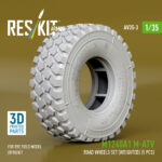 M1240A1 M-ATV road wheels set (weighted) (5 pcs) for Rye Field Model (RFM) kit (3D Printed) (1/35) - Image 3