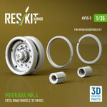 Merkava Mk.4 steel road wheels (12 pairs) for Meng/HobbyBoss kit (3D Printed) (1/35) - Image 2