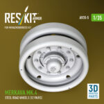 Merkava Mk.4 steel road wheels (12 pairs) for Meng/HobbyBoss kit (3D Printed) (1/35) - Image 3