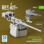 Merkava Mk.4 MG set, V.1 (2 pcs) + Machine gun mounts (2 pcs) for Meng kit (3D Printed) (1/35) - Image 3