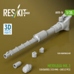 Merkava Mk.3 gun barrel (120 mm) + LWS (2 pcs) for HobbyBoss Kit (3D Printed) (1/35)