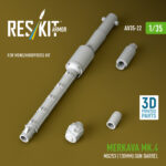 Merkava Mk.4 MG253 (120mm) gun barrel for Meng/HobbyBoss kit (3D Printed) (1/35)