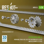 Merkava Mk.4 Workable track set late type w/Sprockets (2 pcs) and idler wheels (2 pcs) for Meng/HobbyBoss kit (3D Printed) (1/35) - Image 2