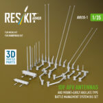 IDF AFV antenna's and mount+early and late type battle managment system big set (3D Printed) (1/35)