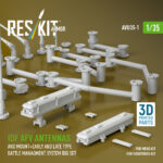 IDF AFV antenna's and mount+early and late type battle managment system big set (3D Printed) (1/35) - Image 3