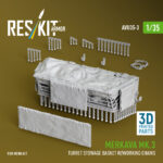 Merkava Mk.3 turret stowage basket w/working chains for Meng kit (3D Printed) (1/35) - Image 2
